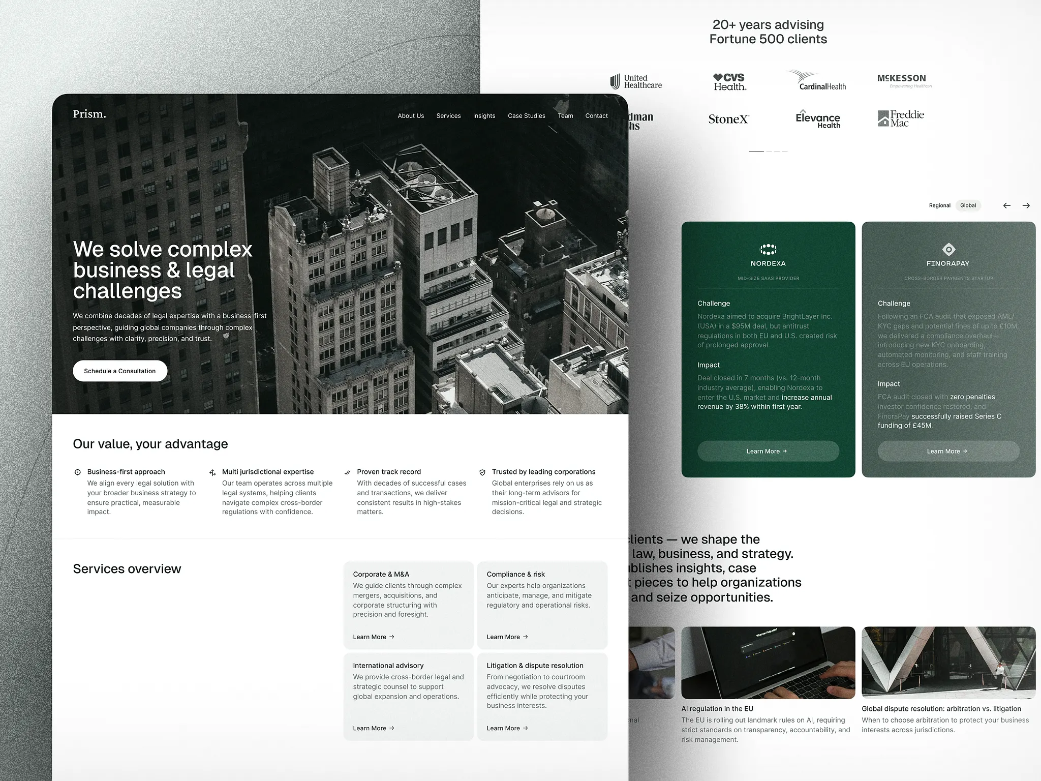 Business website project screenshot